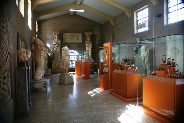 Ancient Corinth - The interior at ancient Corinth museum 